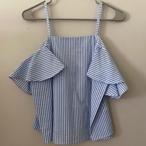 Off the shoulder striped top